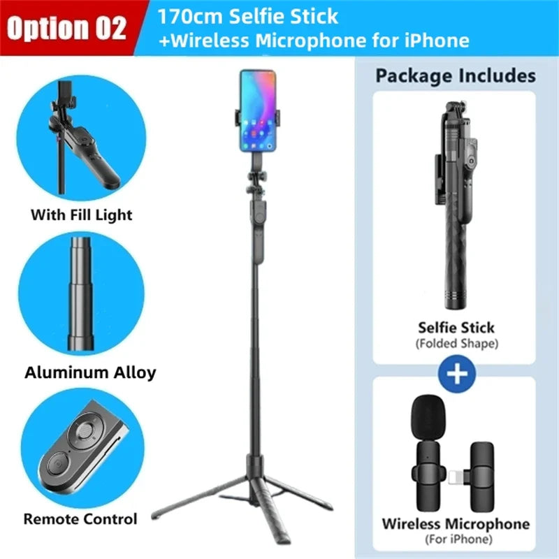 FANGTUOSI 1750mm Selfie Tripod