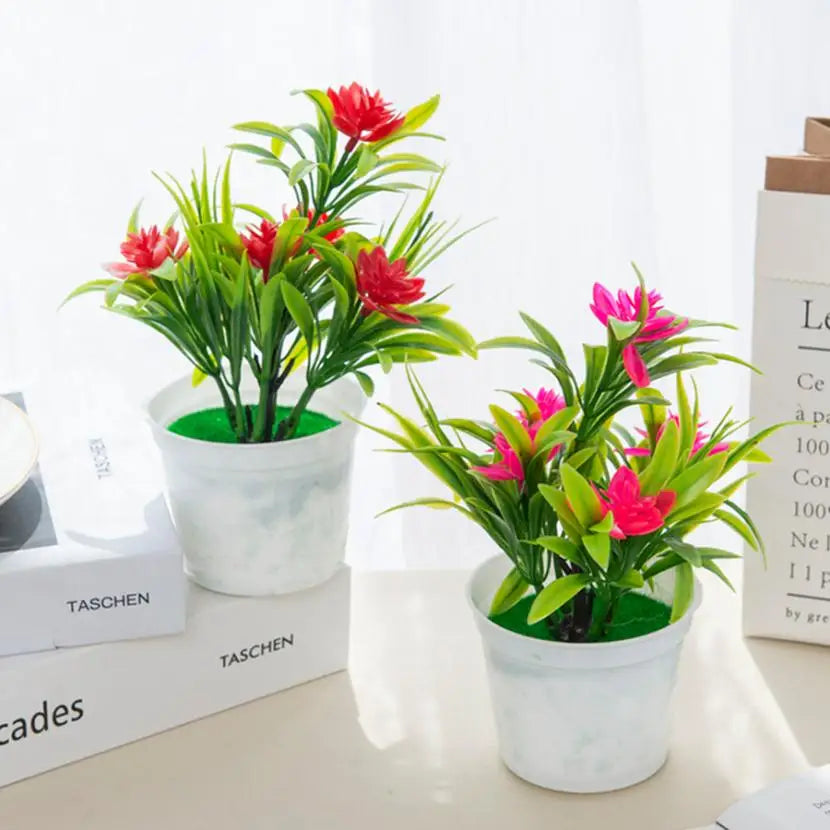 TTCY Mini Potted Bonsai Flowers