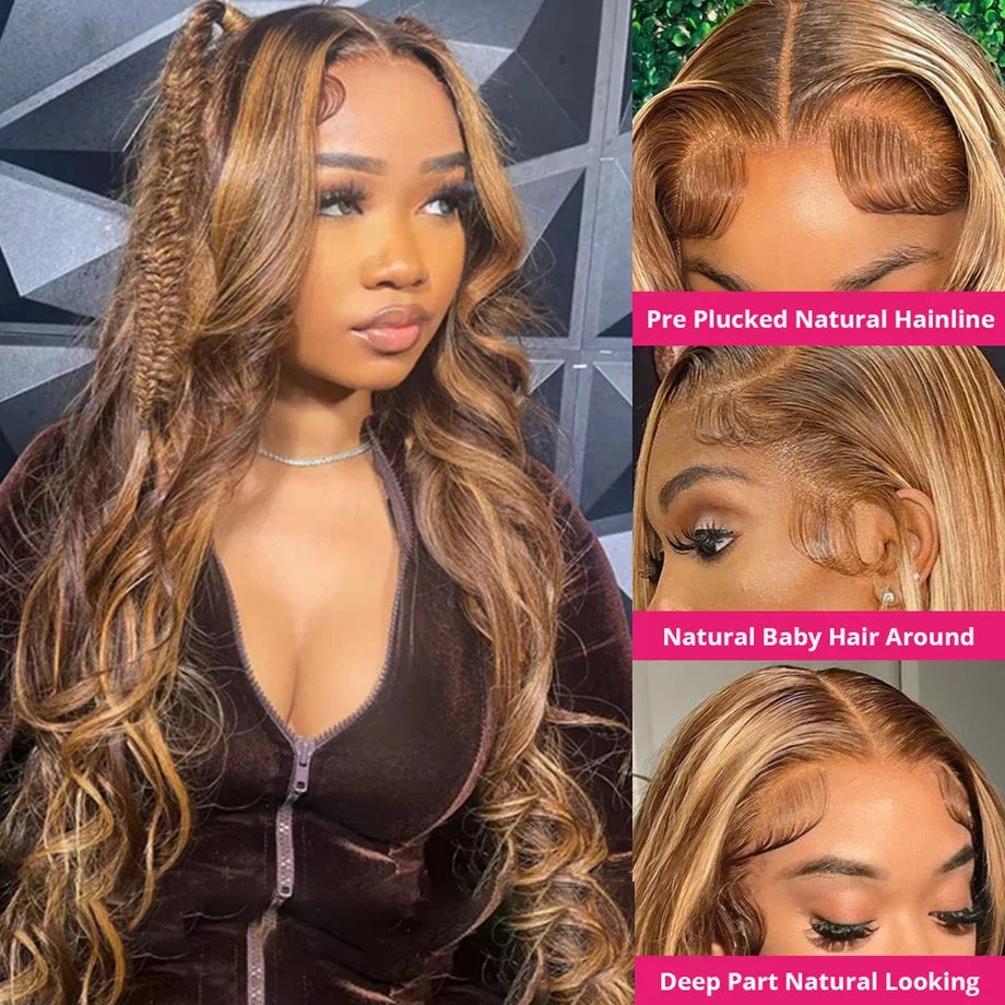 Honey Blonde Body Wave Wig