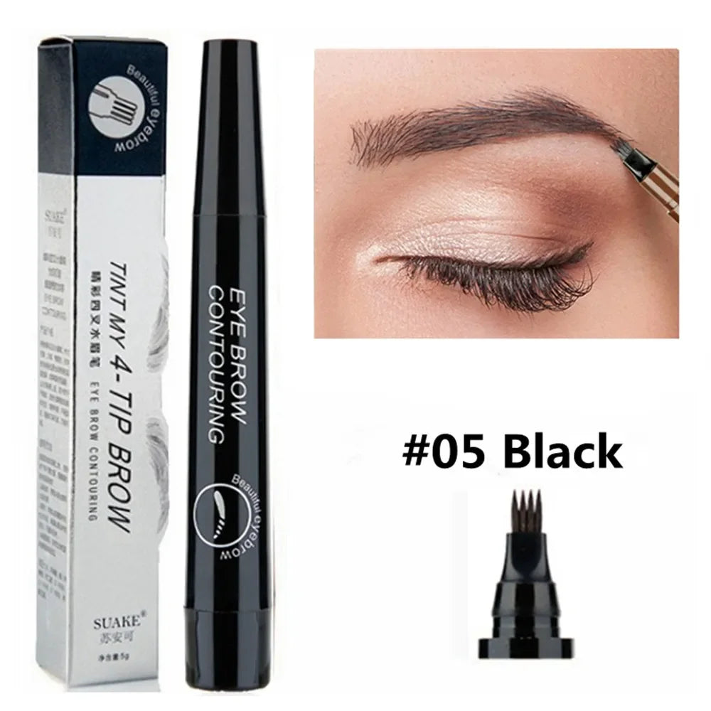 4-Fork Waterproof Eyebrow Pencil