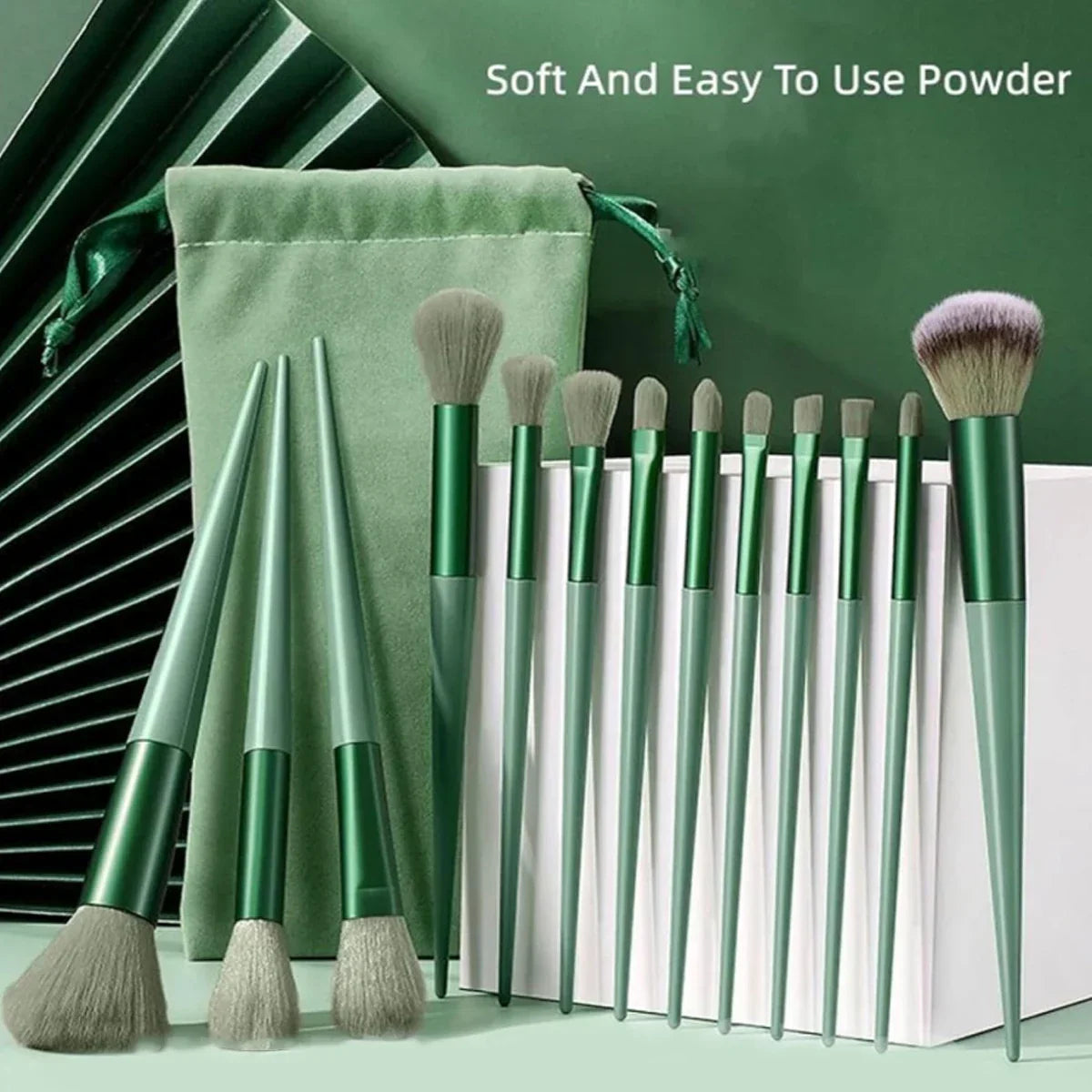 13PCS Four Seasons Green Brush Set