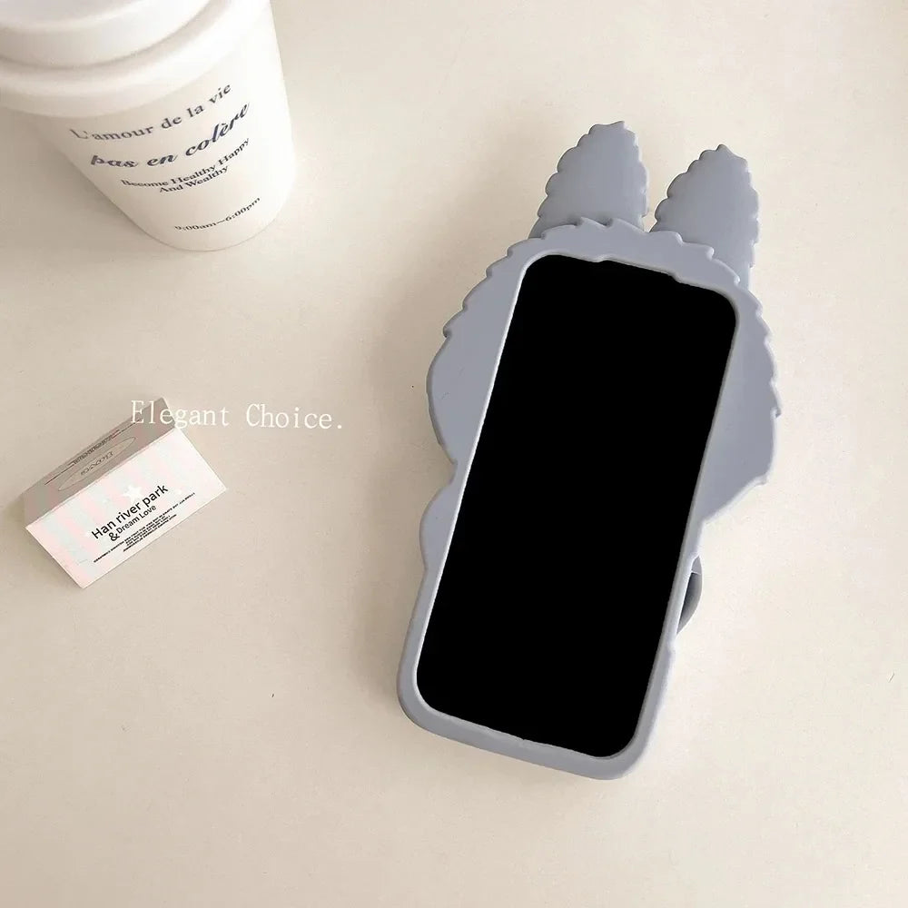 WOGESHISB Kawaii 3D Monster Rabbit iPhone Case