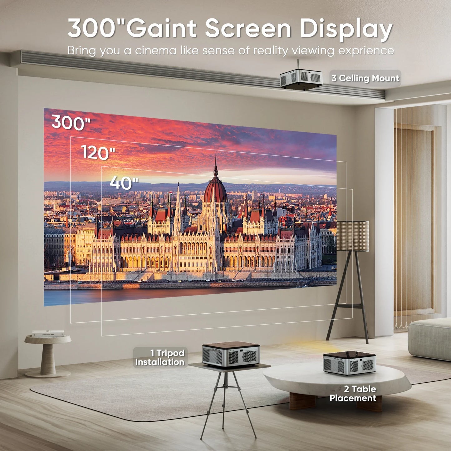 HORLAT T03 4K LED Projector