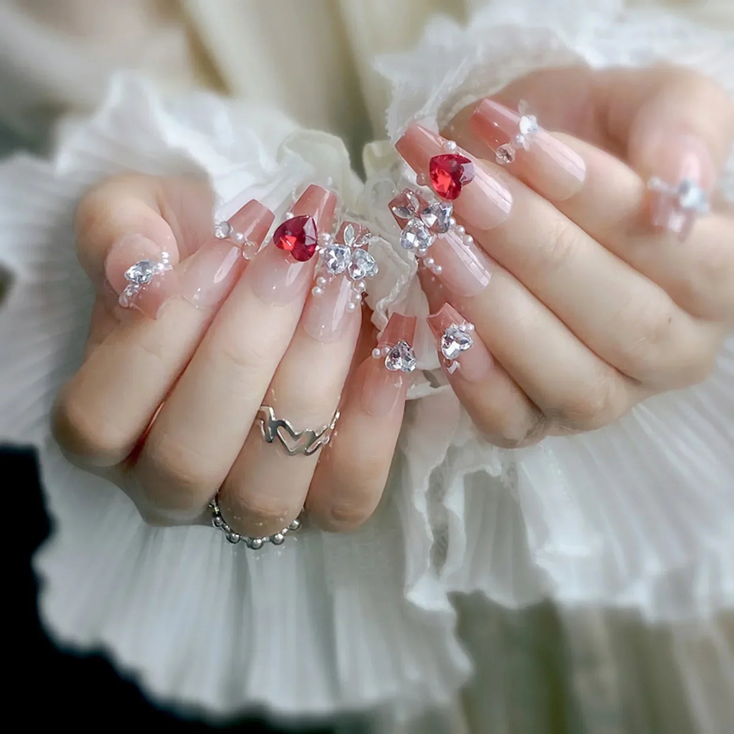 24Pcs Cute Bow Press-On Nails