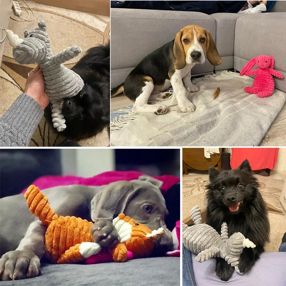 Corduroy Animal Dog Toy