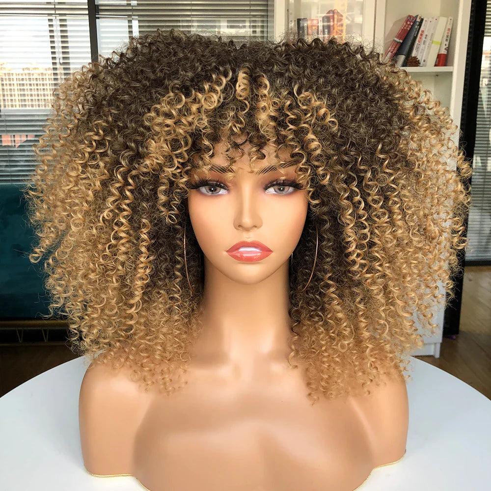Chocolate Brown Curly Lace Wig