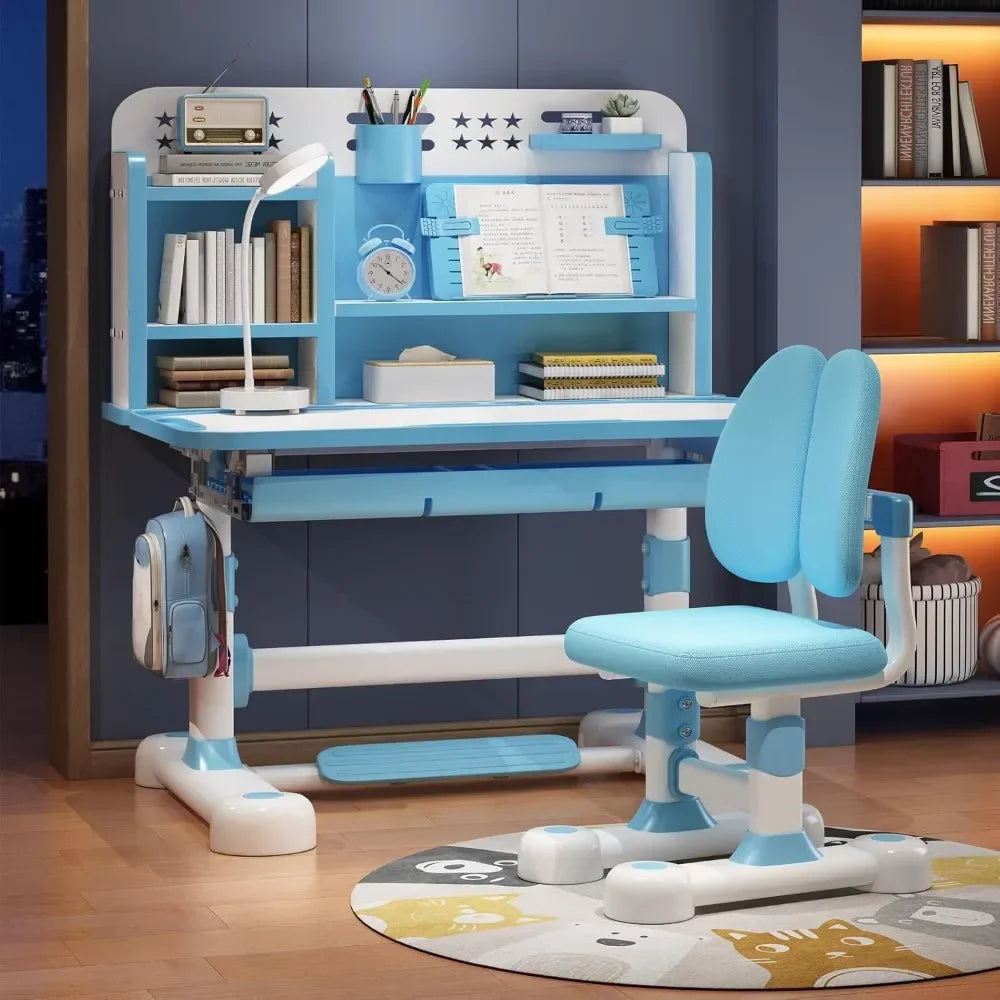 Kids Adjustable Study Desk Set