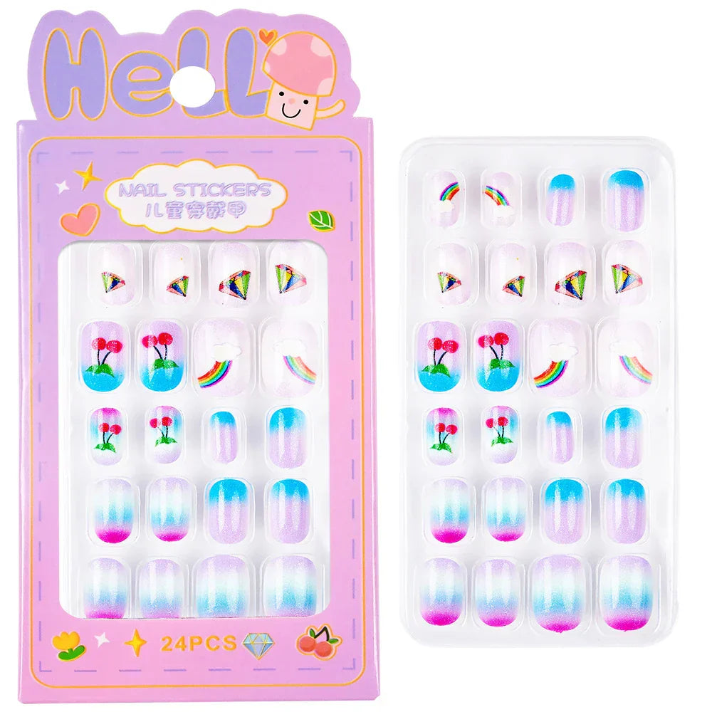 24Pcs Cute Bow Press-On Nails