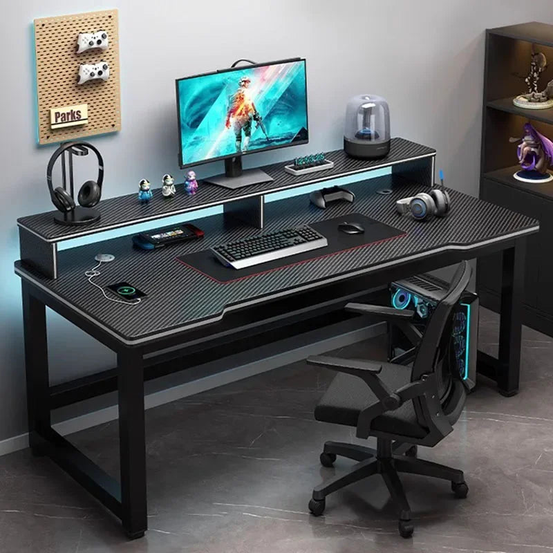OLOEY European Black Metal Computer Desk