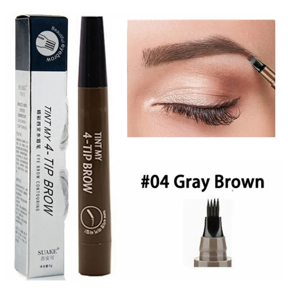 4-Fork Waterproof Eyebrow Pencil