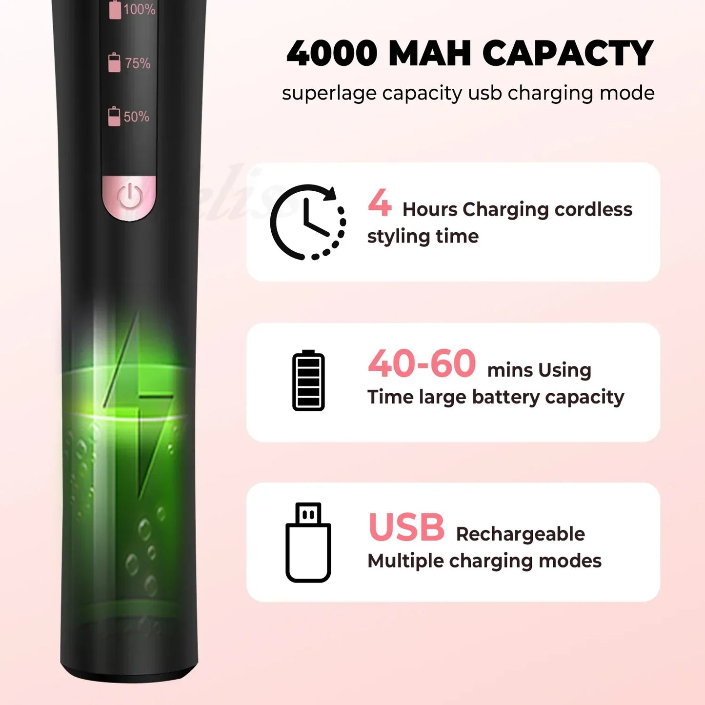 Wireless USB Hair Styling Brush
