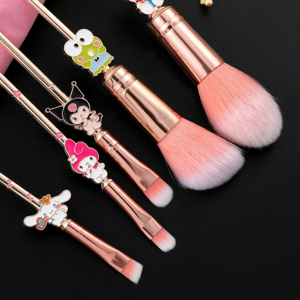 TAKARA TOMY 5PCS Kawaii Kitty Makeup Brush Set