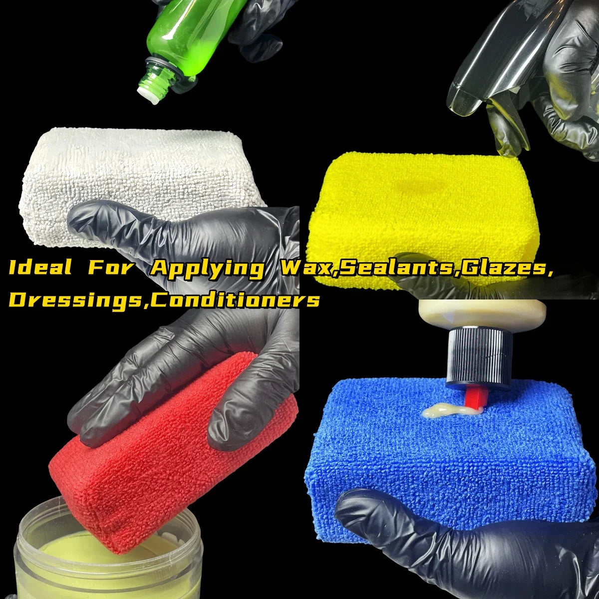 8PCS Microfibre Car Wax Pads