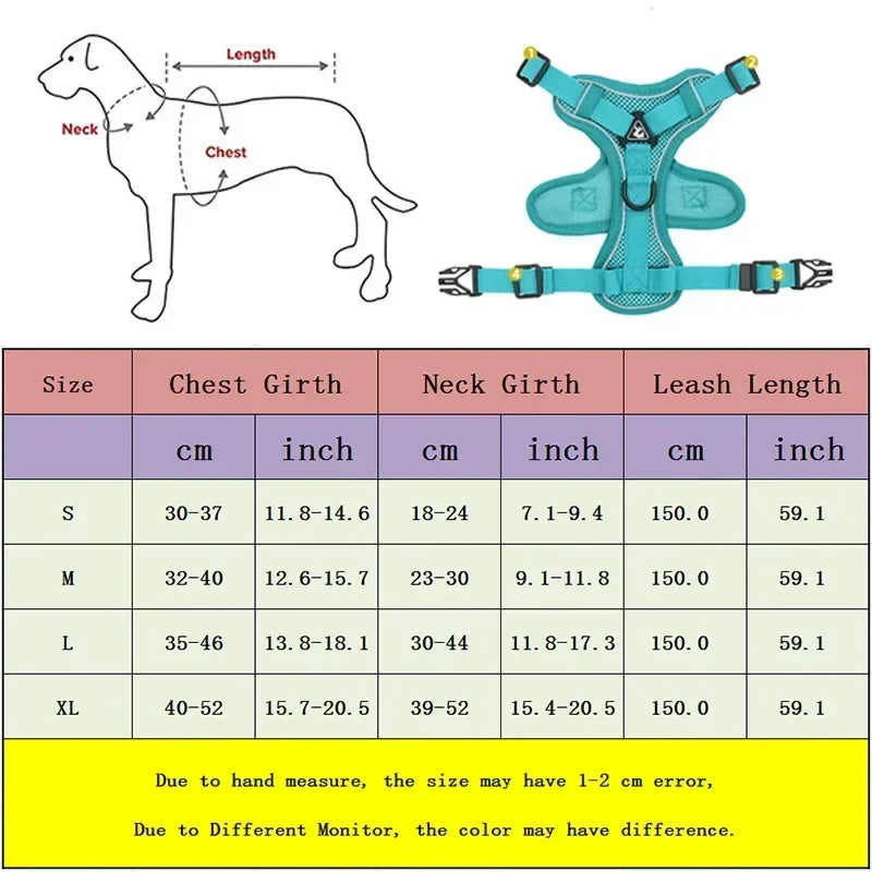 No Pull Reflective Harness Set