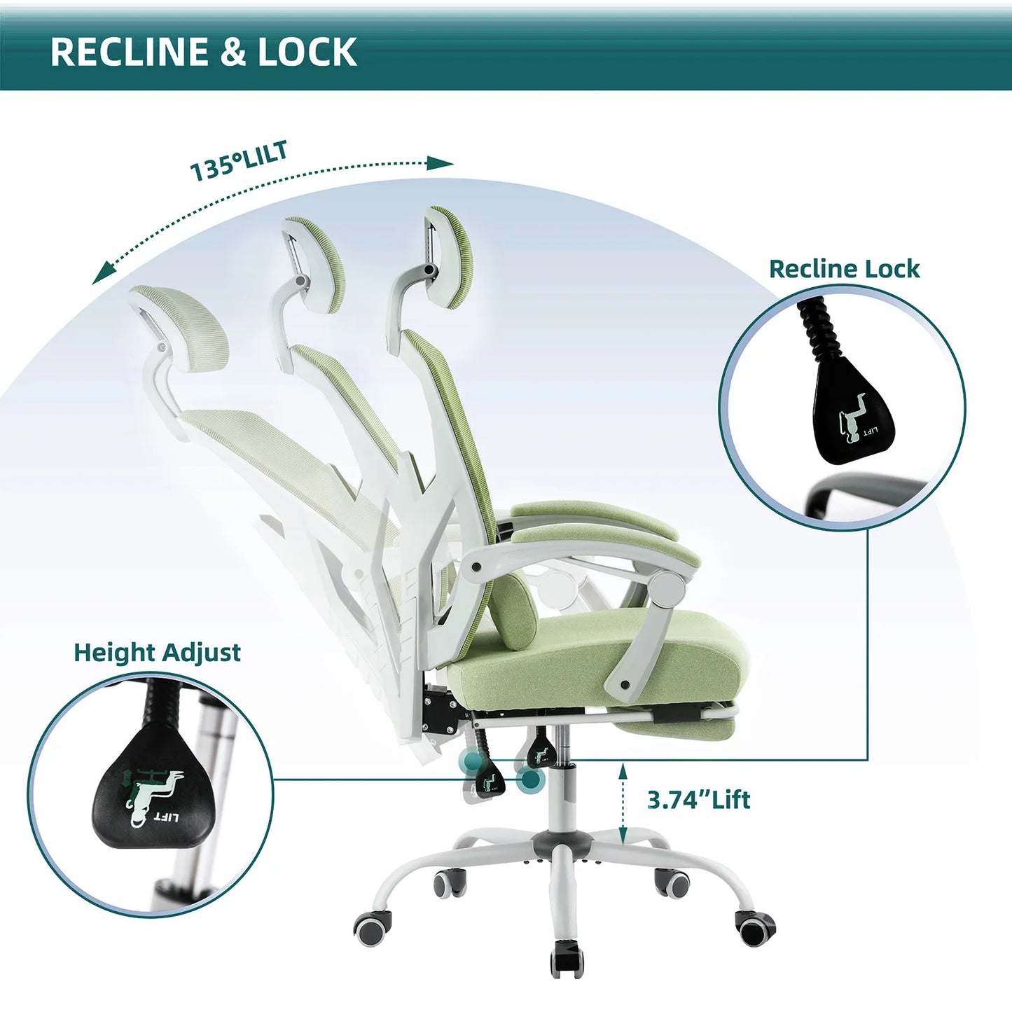 JHK Ergonomic High-Back Gaming Chair