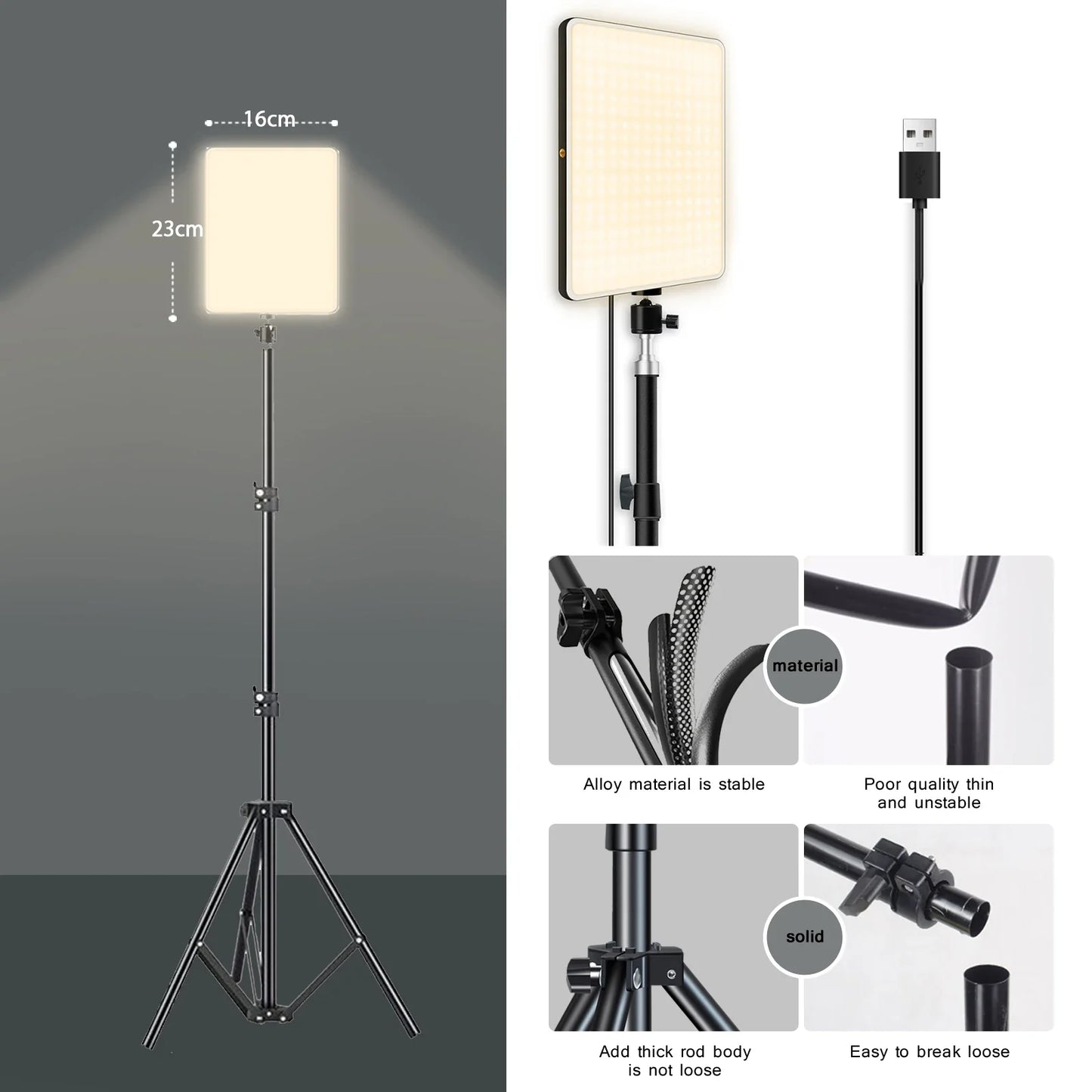 LED Video Light with Tripod