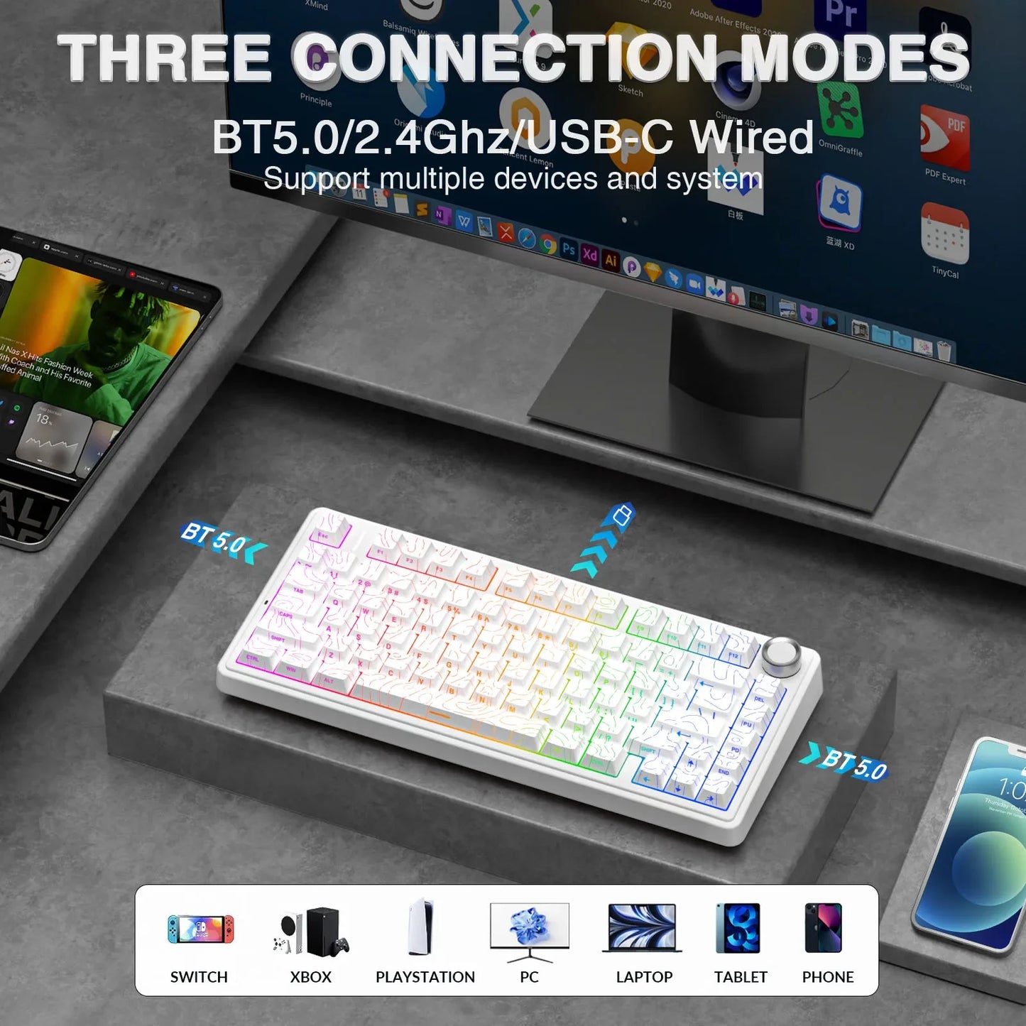 AULA F75Pro Wireless Gaming Keyboard