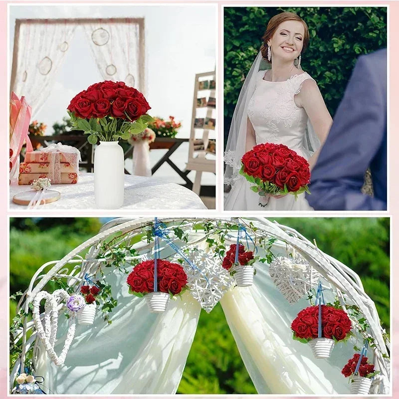 Velvet Artificial Rose Bouquet