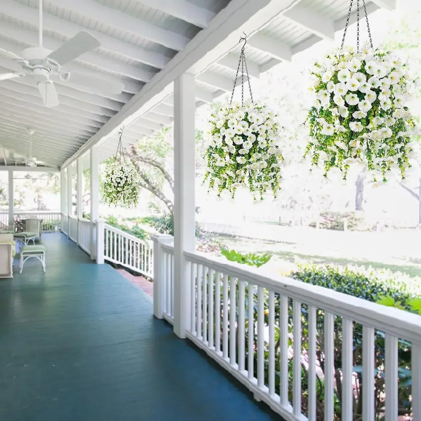Artificial Morning Glory & Eucalyptus