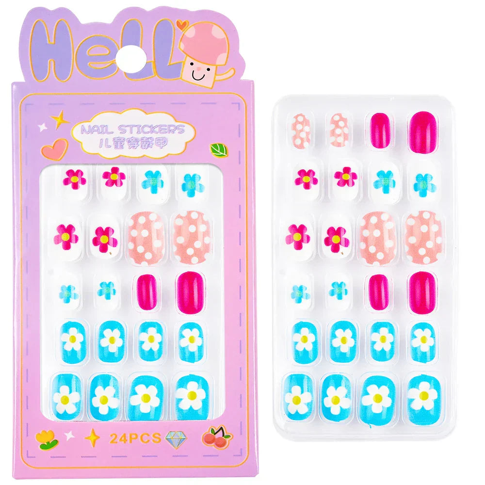 24Pcs Cute Bow Press-On Nails