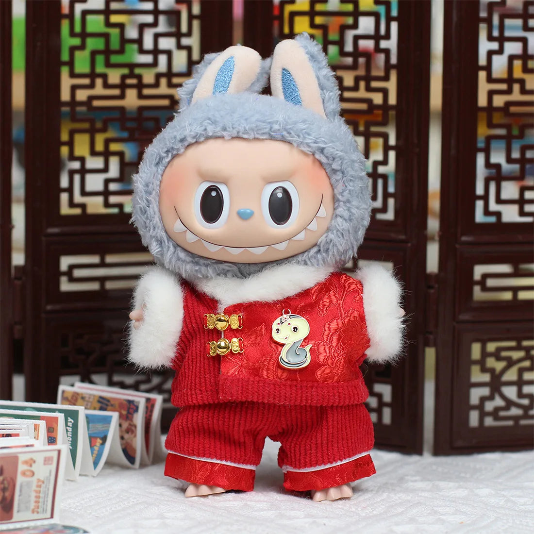 Labubu Plush Christmas Outfit Set
