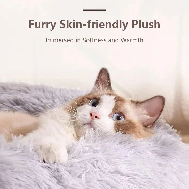 Plush Round Pet Nest Bed