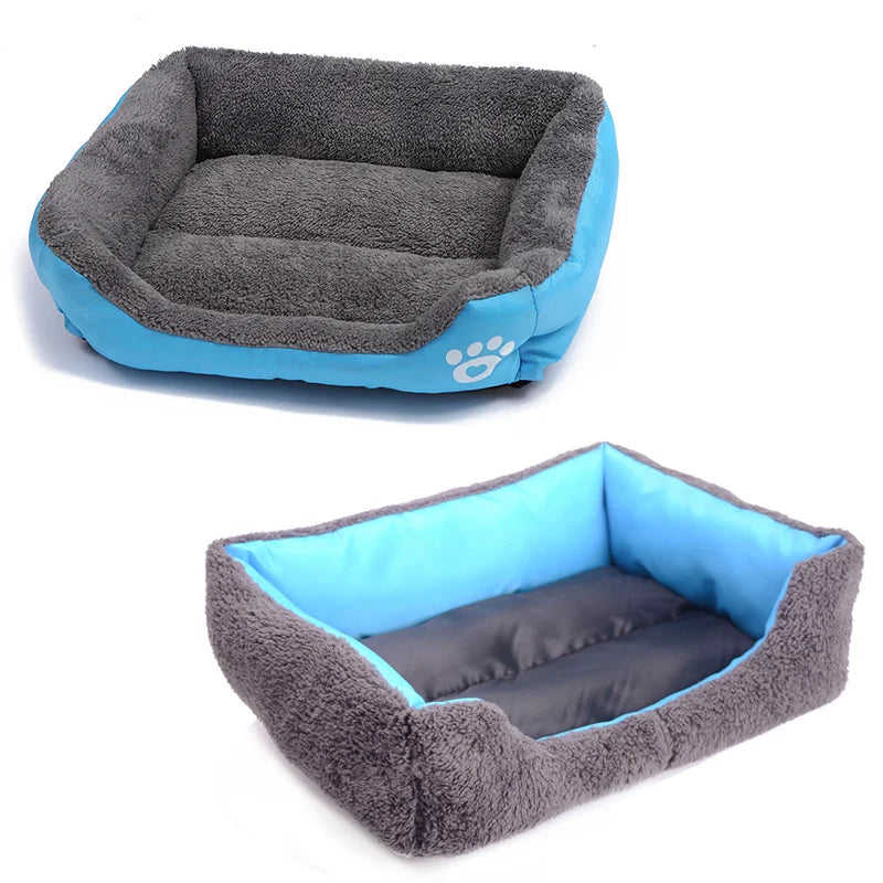 Large Square Plush Dog Bed