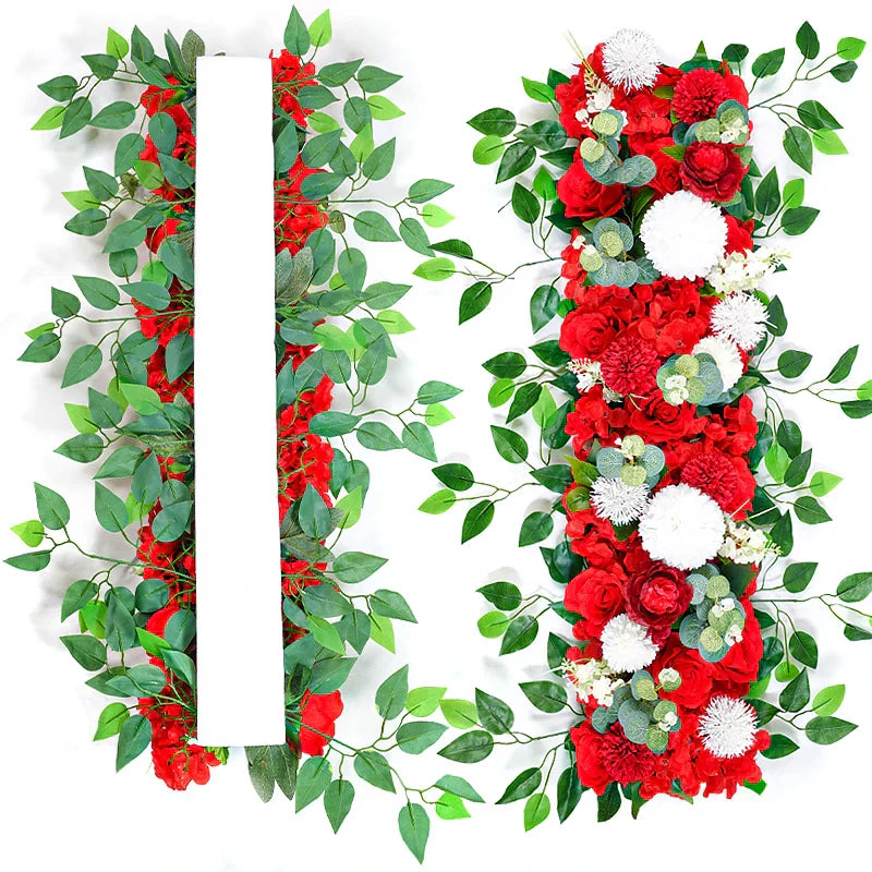 White Rose Floral Row