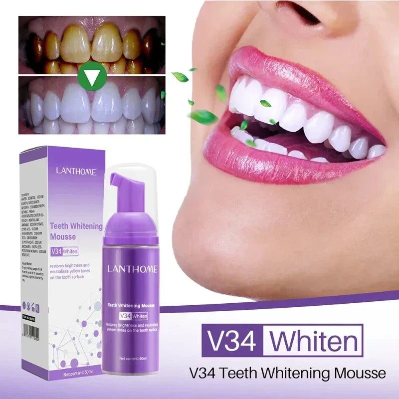 V34 Teeth Whitening Mousse Toothpaste