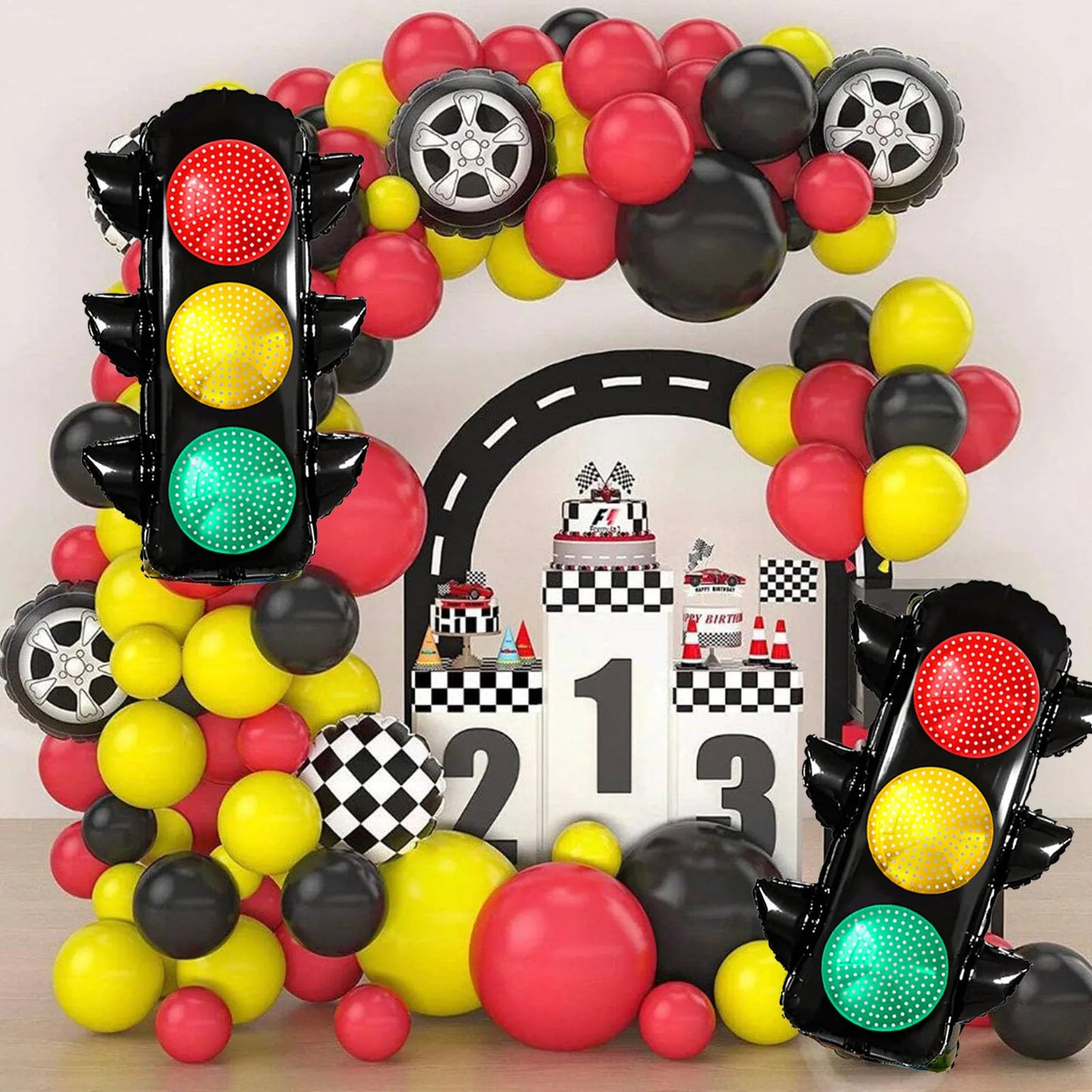 Race Car Party Foil Balloons