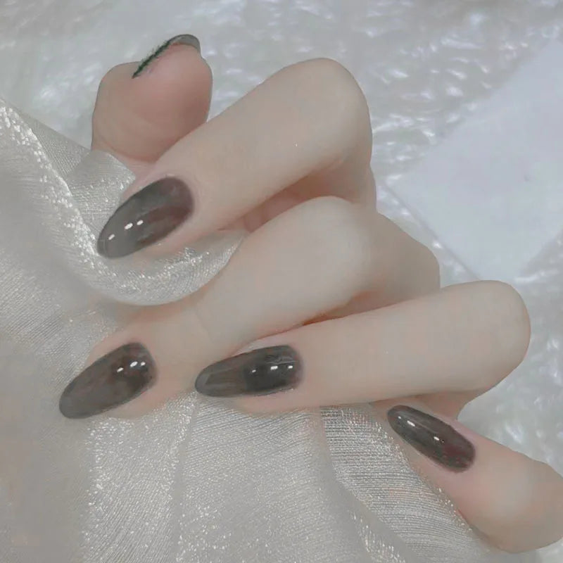 24Pcs Nude French Press-On Nails