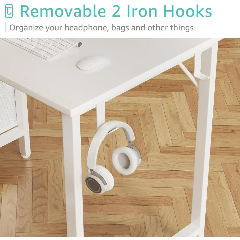 White Kids Study Desk Table