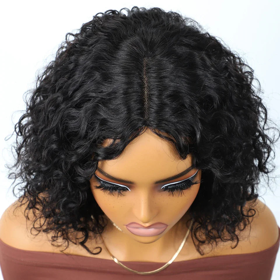 Sleek Short Curly Bob Wig