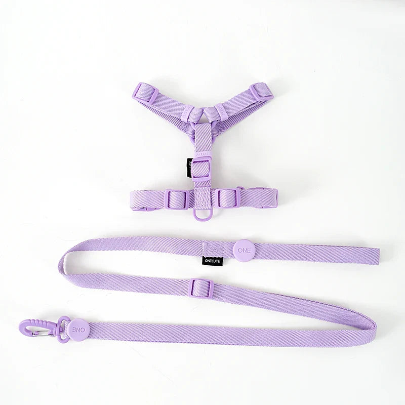 Macaron Dog Harness Leash Set