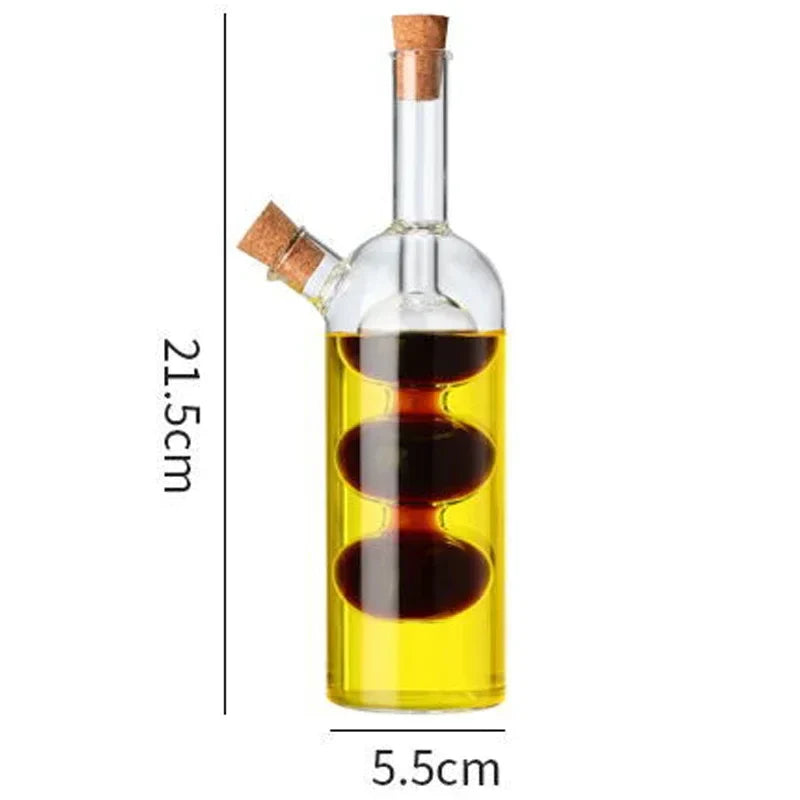 Dual-Spout Glass Oil Dispenser
