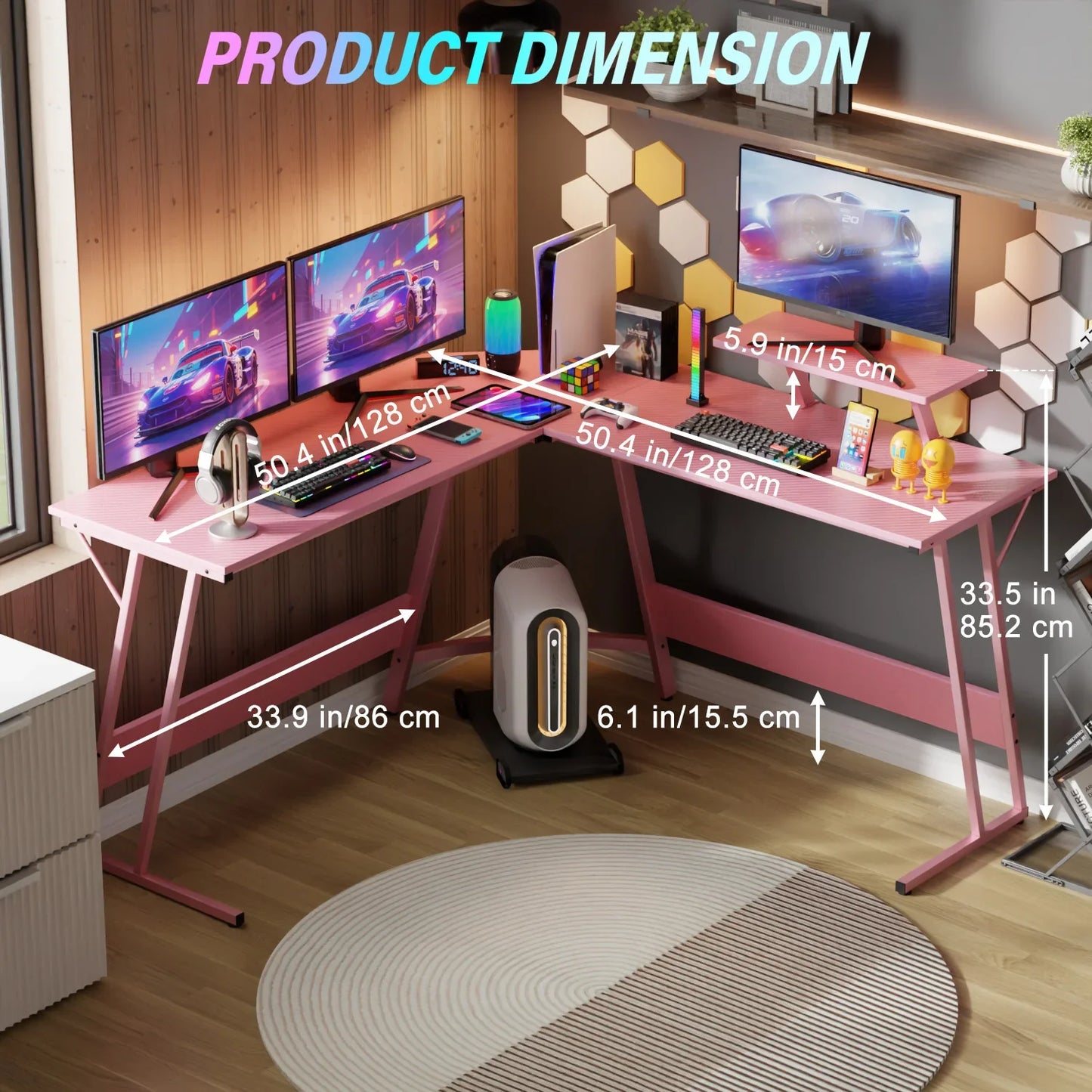 L Shaped Gaming Computer Desk