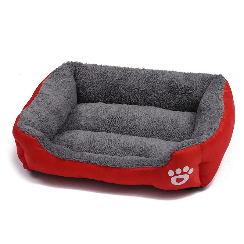 Large Square Plush Dog Bed