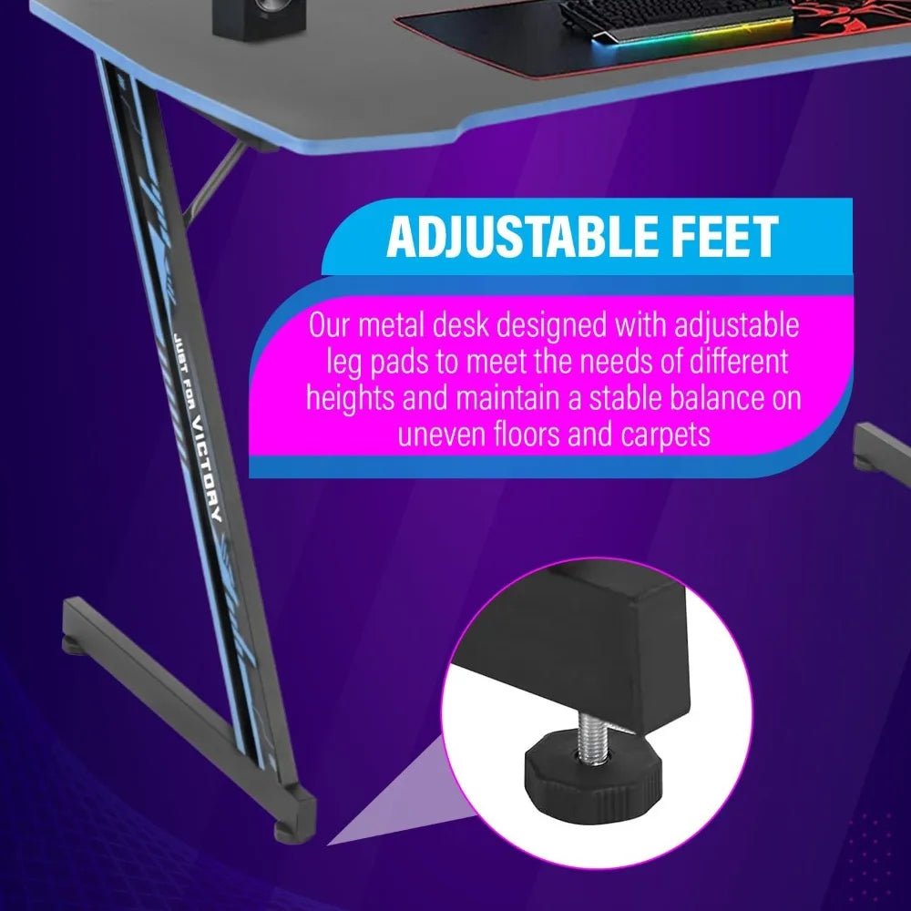 ZUIYU 47-Inch Z-Shaped Gaming Desk