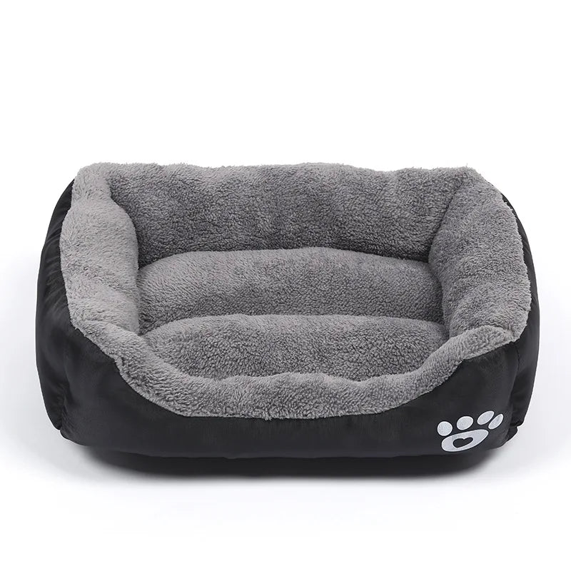 Large Square Plush Dog Bed