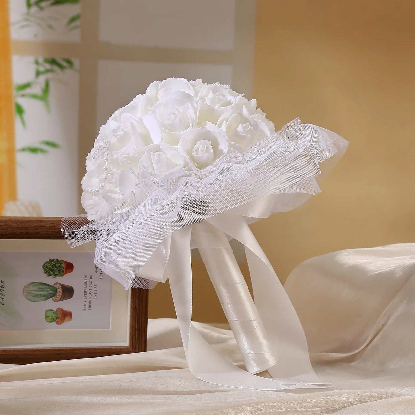 Artificial Pearl Wedding Bouquet