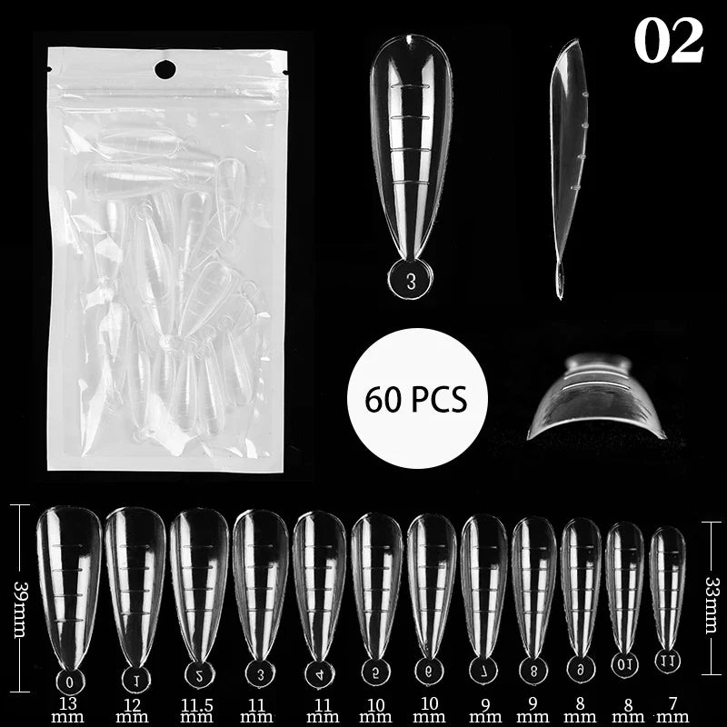 100Pcs Full Cover Nail Tips