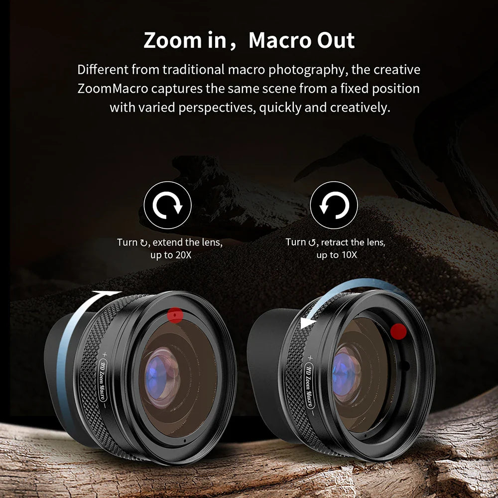APEXEL 10-20X Macro Lens