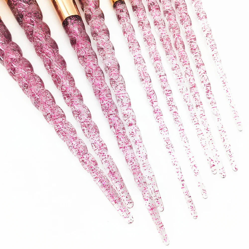 10PCS Unicorn Diamond Brush Set