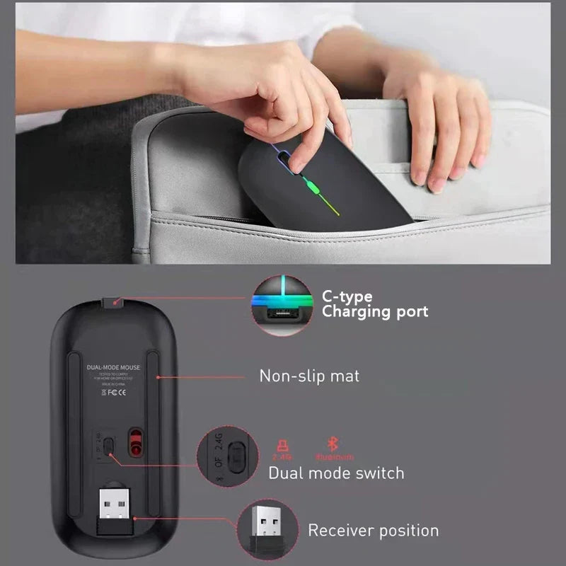 Dual-Mode Wireless RGB Mouse