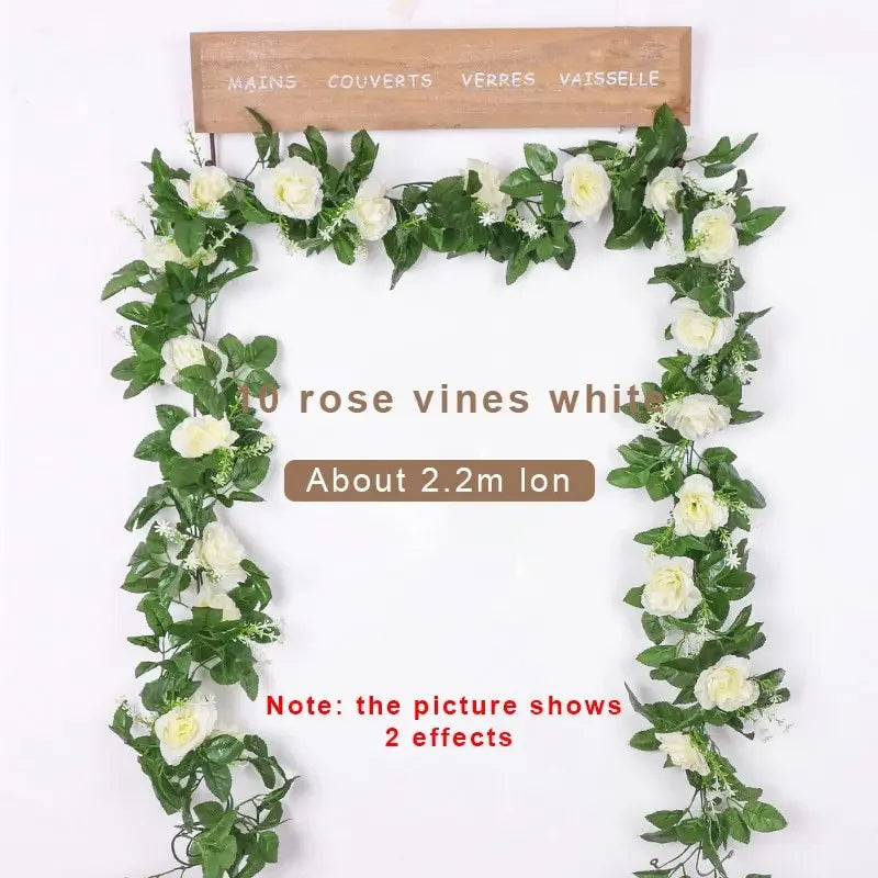 White Artificial Flower Garland
