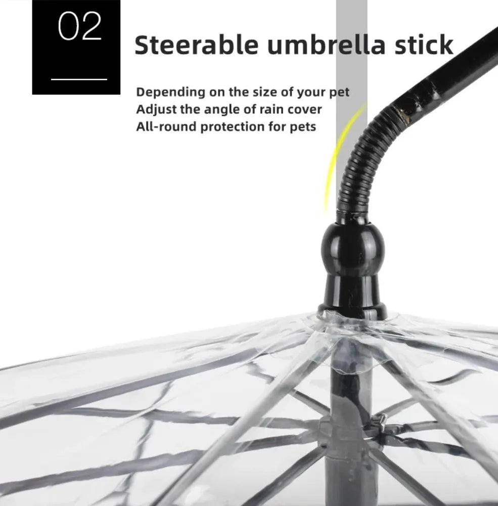 Transparent Dog Umbrella Leash