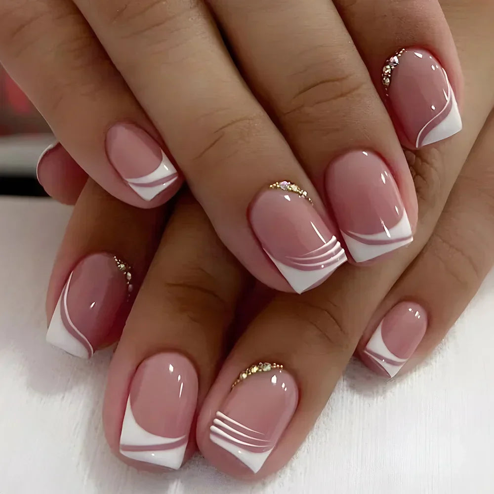24Pcs Cute Bow Press-On Nails