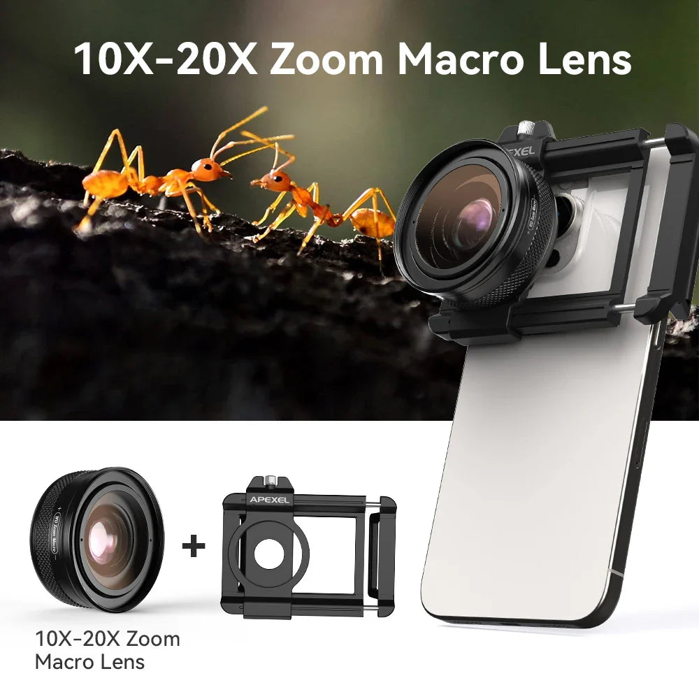 APEXEL 10-20X Macro Lens