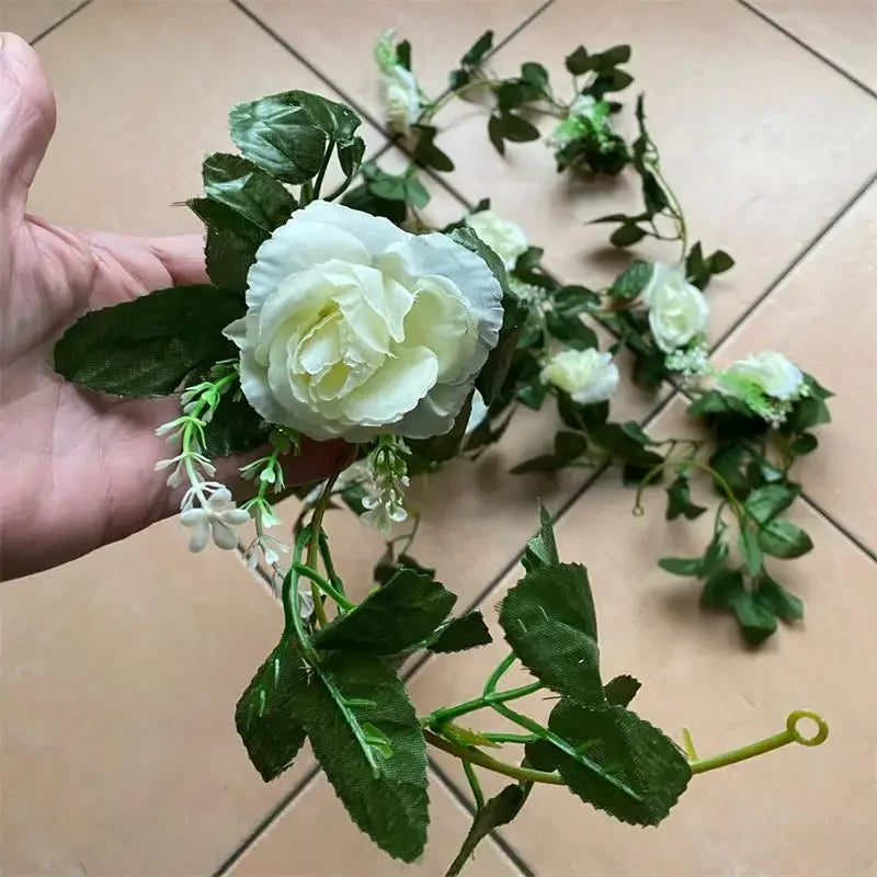 White Artificial Flower Garland