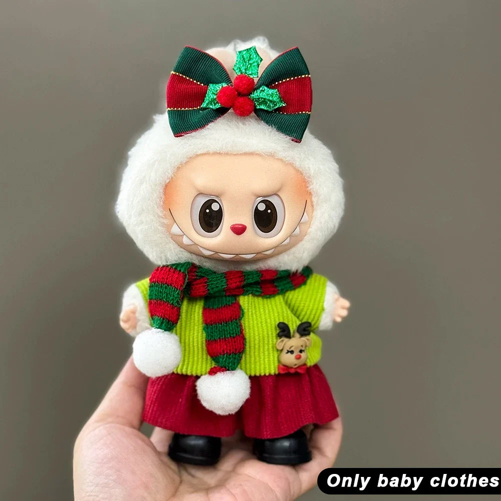 Labubu Plush Christmas Outfit Set